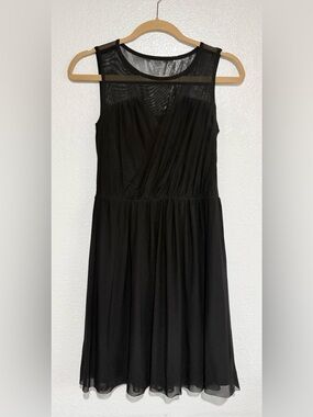 Jack Brand Women’s Sleeveless Mesh Inset Dress Black Size 6